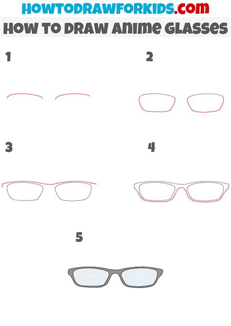 How to Draw Anime Glasses - Easy Drawing Tutorial For Kids