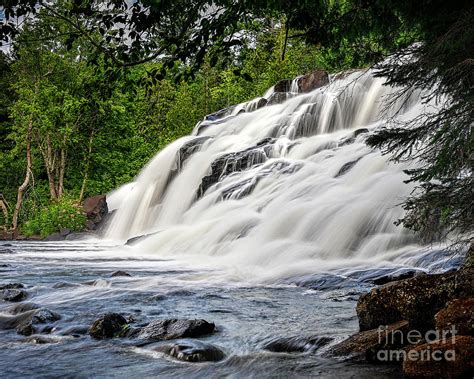 Bond Falls Waterfall Photograph by Tina Faye Photography - Pixels