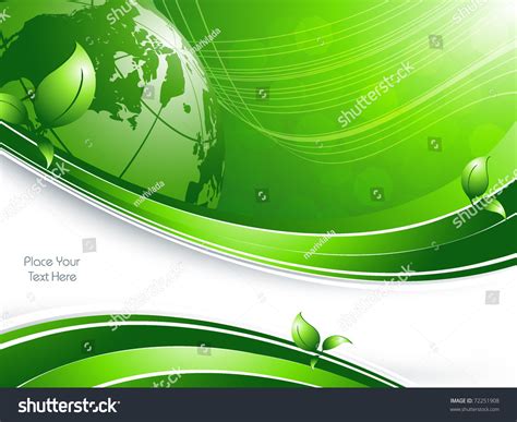 Vector Environmental Background With Globe And Copy Space. Eps10 - 72251908 : Shutterstock