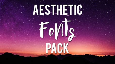 Aesthetic Fonts For Edits