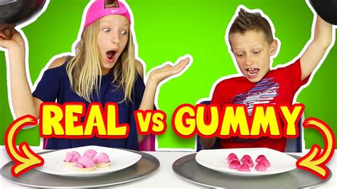 GUMMY vs REAL FOOD 5!!!! - YouTube