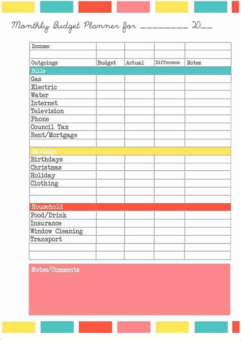 Basic Budget Worksheet College Student — db-excel.com