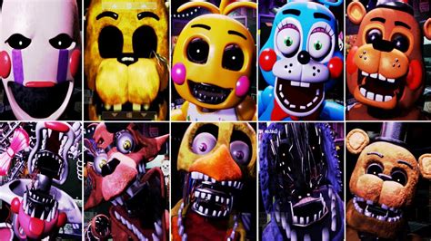 FNAF 2: R ALL JUMPSCARES NO DELAY - YouTube