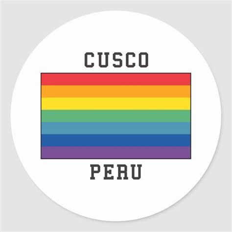 Cusco, Peru Flag Classic Round Sticker | Zazzle | Cusco, Cusco flag, Peru flag