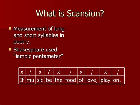 Scansion and meter