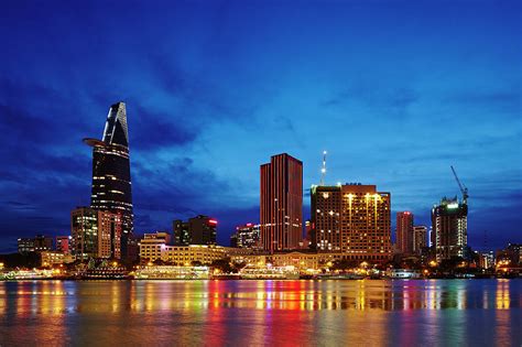 Ho Chi Minh City Skyline At Night by Ultra.f