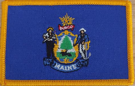 Maine State Flag Patch W/ VELCRO® Brand Fastener Tactical | Etsy