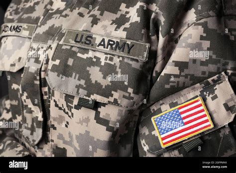 Military chevron on uniform of American soldier Stock Photo - Alamy