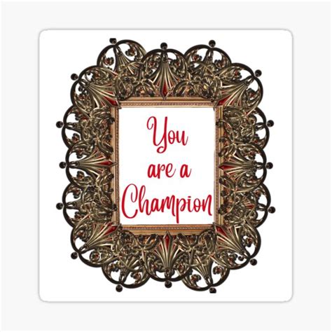 "You Are A Champion Positive Life Quotes " Sticker for Sale by ...