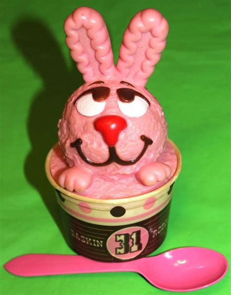 Baskin Robbins Vintage Easter Pink Ice Cream Bunny Rabbit Cup with ...