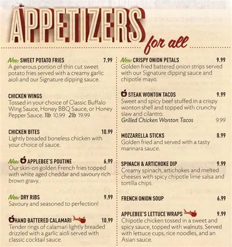 Applebee S Menu Nutrition Pdf | Besto Blog