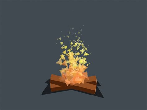 Low-Poly Campfire by Ryan Printz on Dribbble