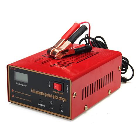 12/24V 10A 140W Car Motorcycle Lead Acid Red Battery Charger Full ...