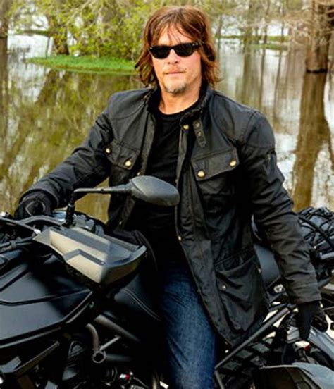 Black Norman Reedus Biker Jacket - Jackets Masters