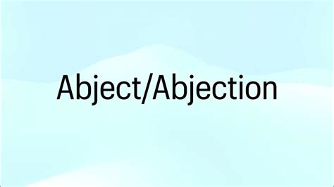 Abject/Abjection - YouTube