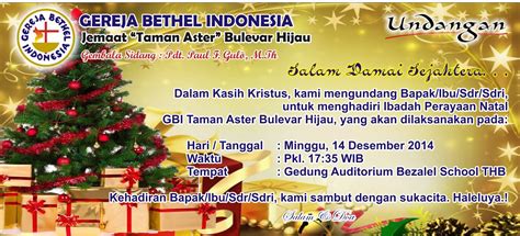 Undangan Natal Gereja – Tulisan