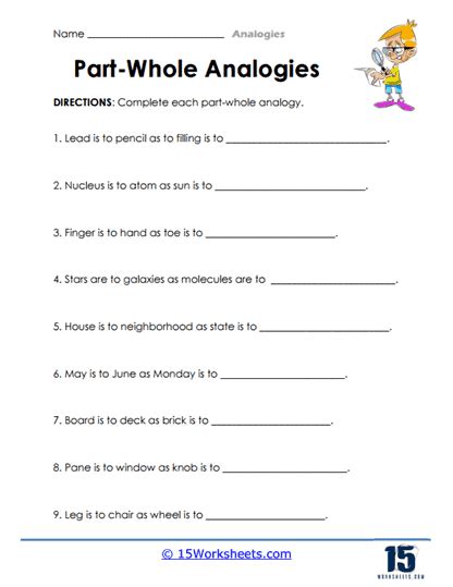 Analogies Worksheets - 15 Worksheets.com