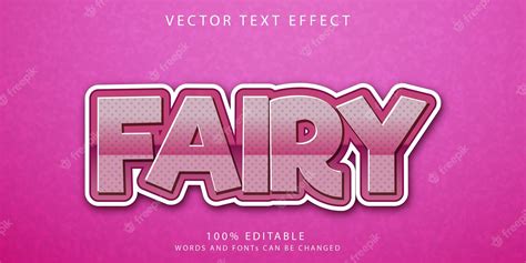 Premium Vector | Fairy text effects style template