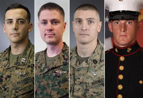 Marines identify four members killed in helicopter training crash