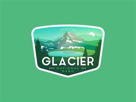 Glacier National Park Badge by Alex Eiman on Dribbble