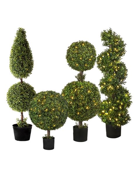 Battery-Operated Boxwood Artificial Topiary | Balsam Hill | Boxwood topiary, Topiary, Artificial ...