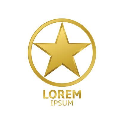 Golden Star Logo Stock Vector | Royalty-Free | FreeImages