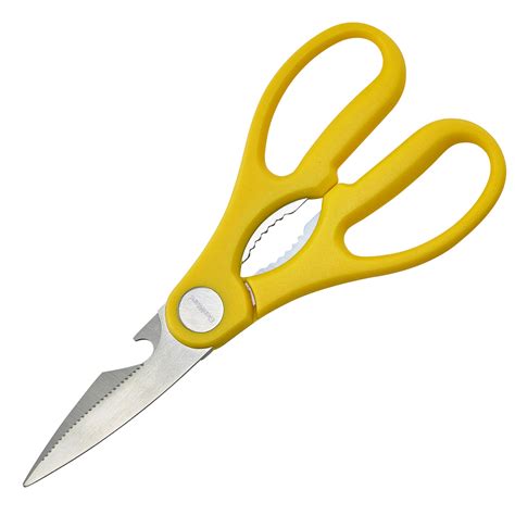 Stainless Steel Kitchen Scissors Yellow 8inch / 20.3cm | Drinkstuff