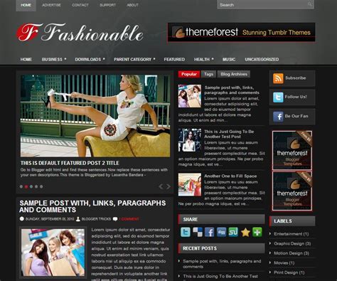 50 Beautiful Free Blogger Templates For Fashion Blogs