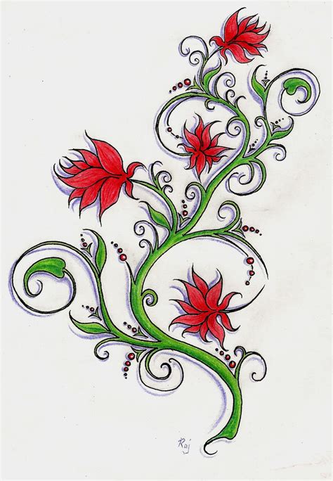 flower tattoo design by CraZyRaj on DeviantArt