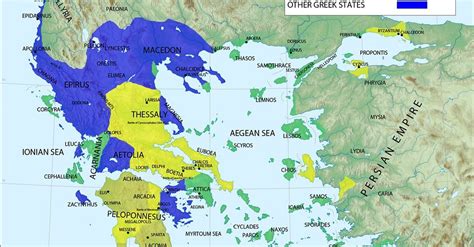 Map of Greece under Theban Hegemony (Illustration) - World History ...