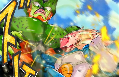 Vegeta vs Cell by KiokenDragon on DeviantArt