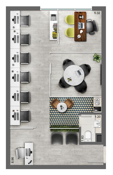 Neorama - Floor Plan - Office - Smart/Lima e Silva | Small office ...