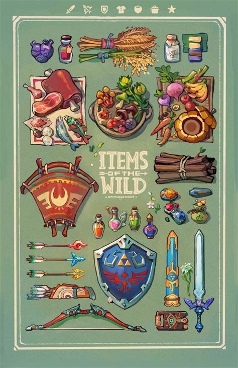 Items of The Wild : Breath_of_the_Wild | Legend of zelda, Zelda art, Zelda breath