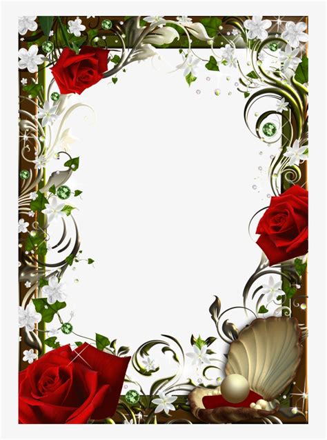 Red Rose Frame Clipart - Borders Roses - Free Transparent PNG Download ...