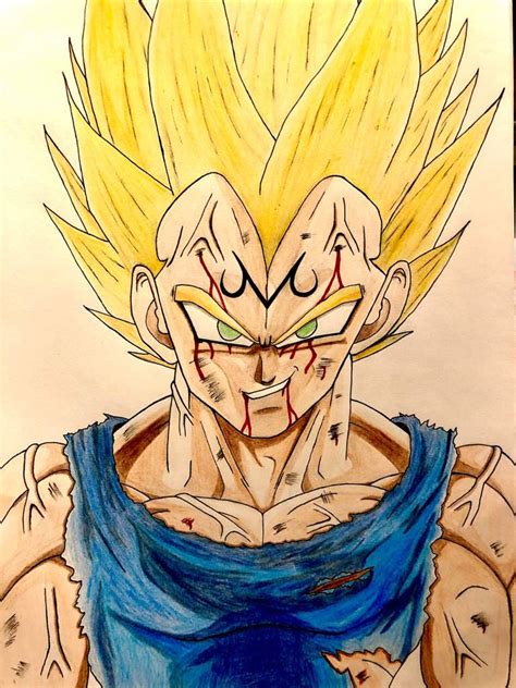 My drawing of “Majin vegeta” | DragonBallZ Amino