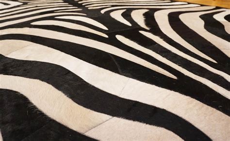 Stitched Zebra Cowhide Fur Rug – Furug