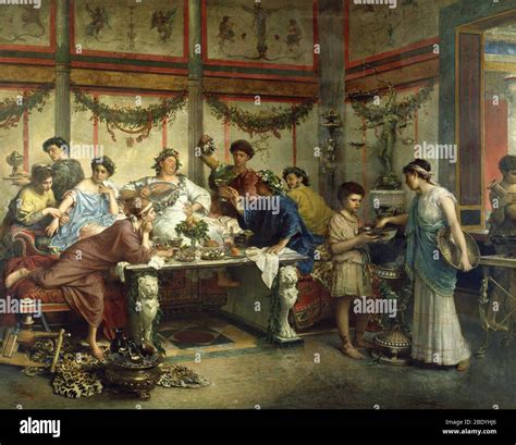 Banquet table roman hi-res stock photography and images - Alamy