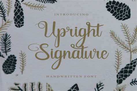 Upright Signature Font by ONE DESIGN · Creative Fabrica