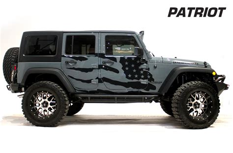 Jeep Wrangler Rubicon Custom Vinyl Graphics Decal Wrap Kit 2007-2016 - PATRIOT