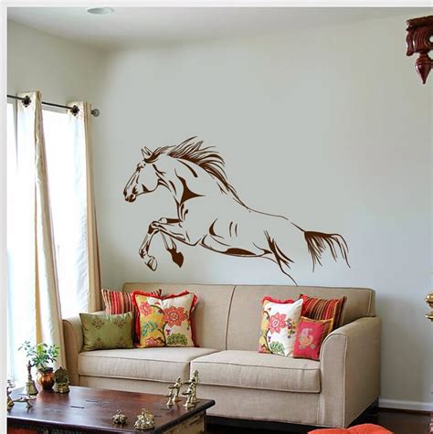 Wall Vinyl Decal Animals Wild Horse Stallion Horse Racing - Etsy