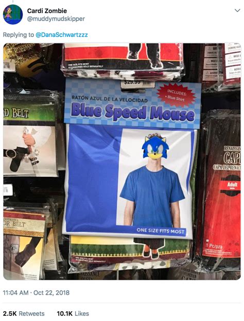 This "Blue Speed Mouse" costume: | Hilarious, Funny, Funny pictures