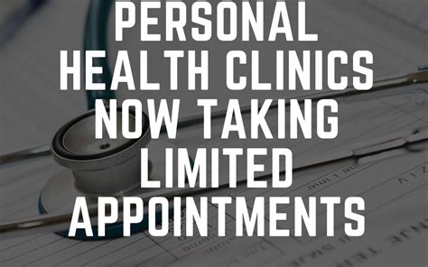 Personal Health Clinics Now Taking Limited Appointments - Garrett ...