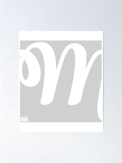 "Letter M Elegant Cursive Calligraphy Initial Monogram" Poster by porcodiseno | Redbubble