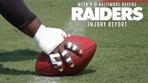 Oakland Raiders Week 4 Injury Report: Trio Of Raiders Ruled Out Of ...