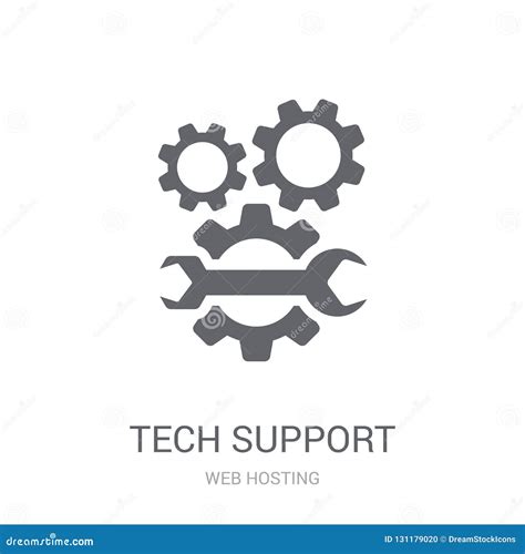 Tech Support Icon. Trendy Tech Support Logo Concept on White Background from Web Hosting ...