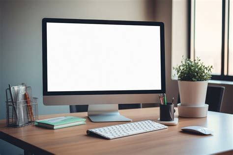 Desk computer screen table. | Premium Photo - rawpixel