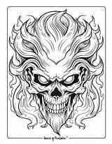 Skull Coloring Page sketch template