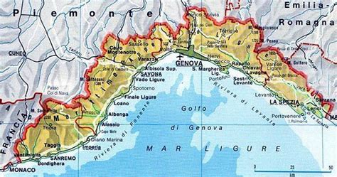 Mappa della Liguria - Cartina della Liguria | Mappa, Geografia, Genova