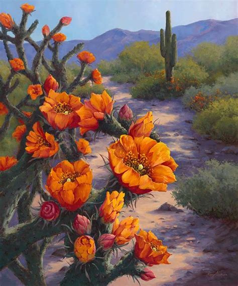Desert Radiance - 36x30, Oils | Desert painting, Cactus paintings, Cactus painting