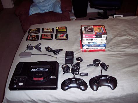 SEGA Genesis Model 1 Console Bundle MK-1601 12 Games 2 Controllers Tested Works | eBay